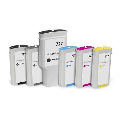 Cyan Compatible  Hp Designjet  T1500,T2500,T920-130Ml 727