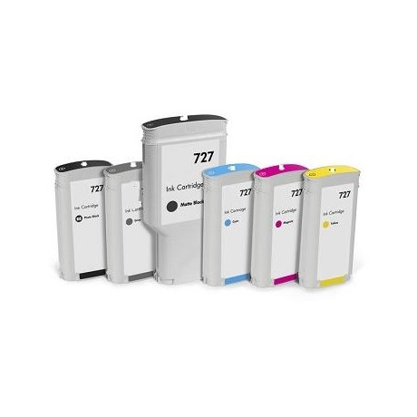 Cyan Compatible  Hp Designjet  T1500,T2500,T920-130Ml 727